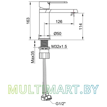 Смеситель Maxonor Pure Life PL10108-9 картинка 5